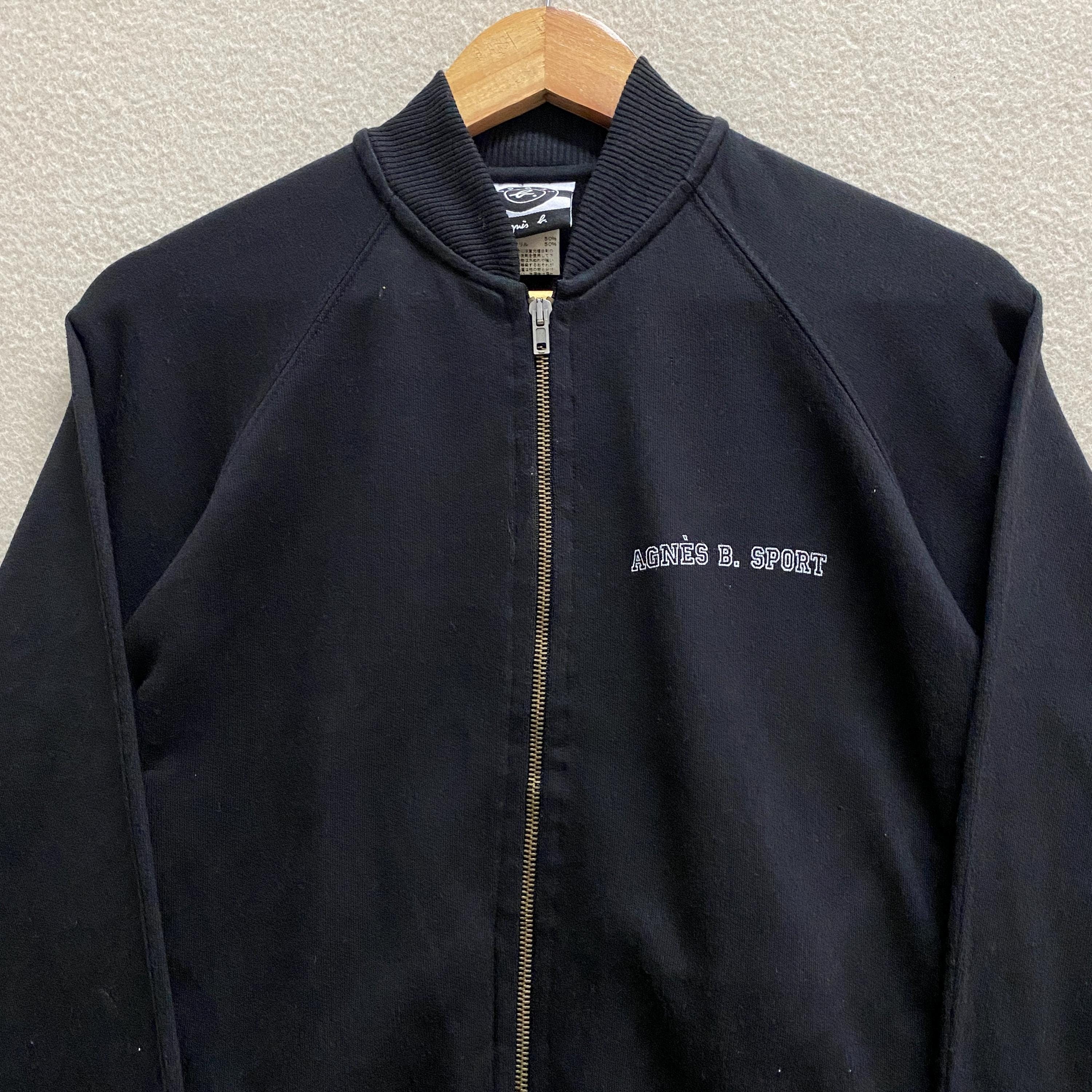 Vintage 90's Agnes B. Black Sweatshirt Women SMALL Agnes B