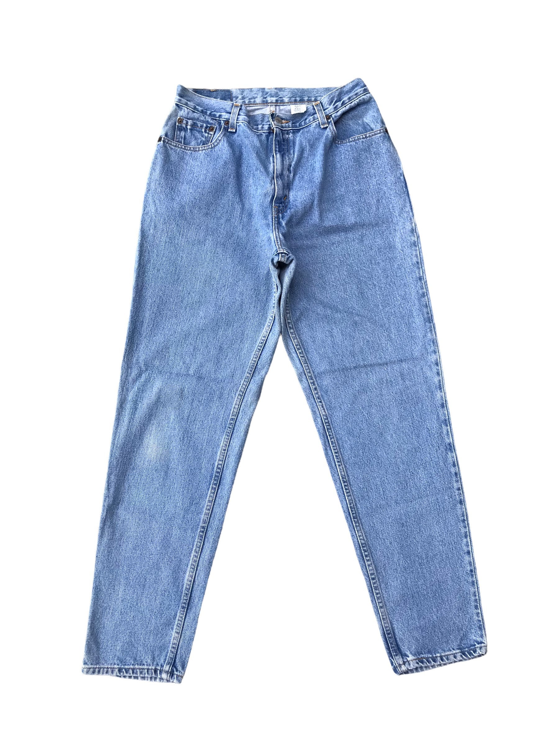 Vintage 90s Levis 550 Relaxed Fit Tapered Leg Light Blue Jeans Size 29 Levis 550 Zipper Fly Denim Levis 550 High Waist Mom Jeans Distressed