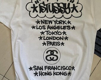 Vintage Y2K Stussy X Haze World Tour Distressed T-shirt Rare