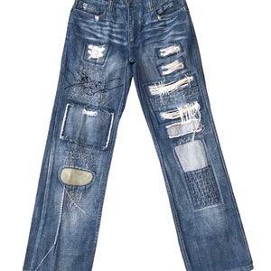 Vintage Tough Jean Smith Blue Jeans Size 33 Tough Jeans Zipper Fly 