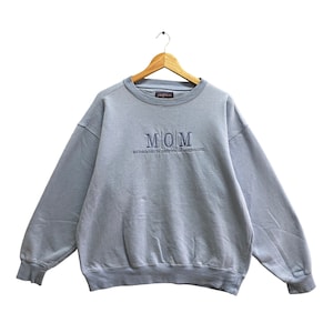 Vintage Y2K Massachusetts Institute Blue Sweatshirt LARGE Massachusetts Crewneck Massachusetts Sweater Pullover Embroidered Logo Jumper