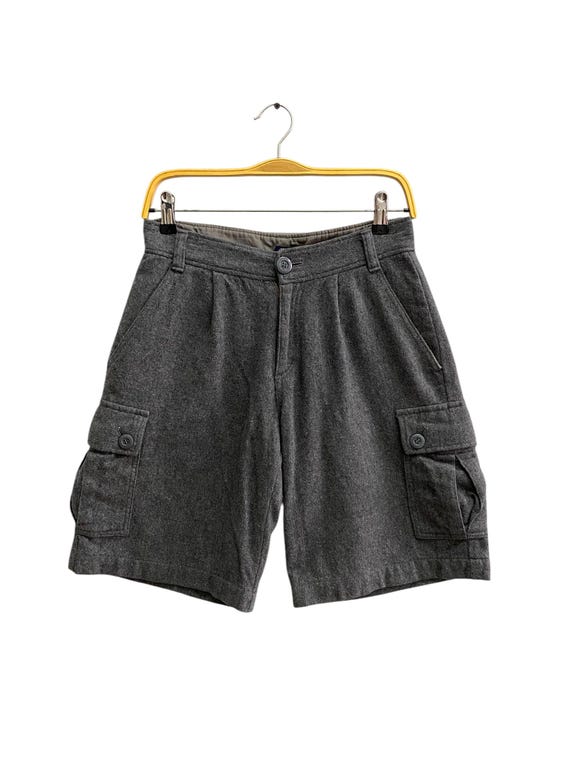 Journal Standard, Vintage Journal Standard Cargo Shorts Wool Japanese Workwear Utility Shorts Relaxed Fit Size 28