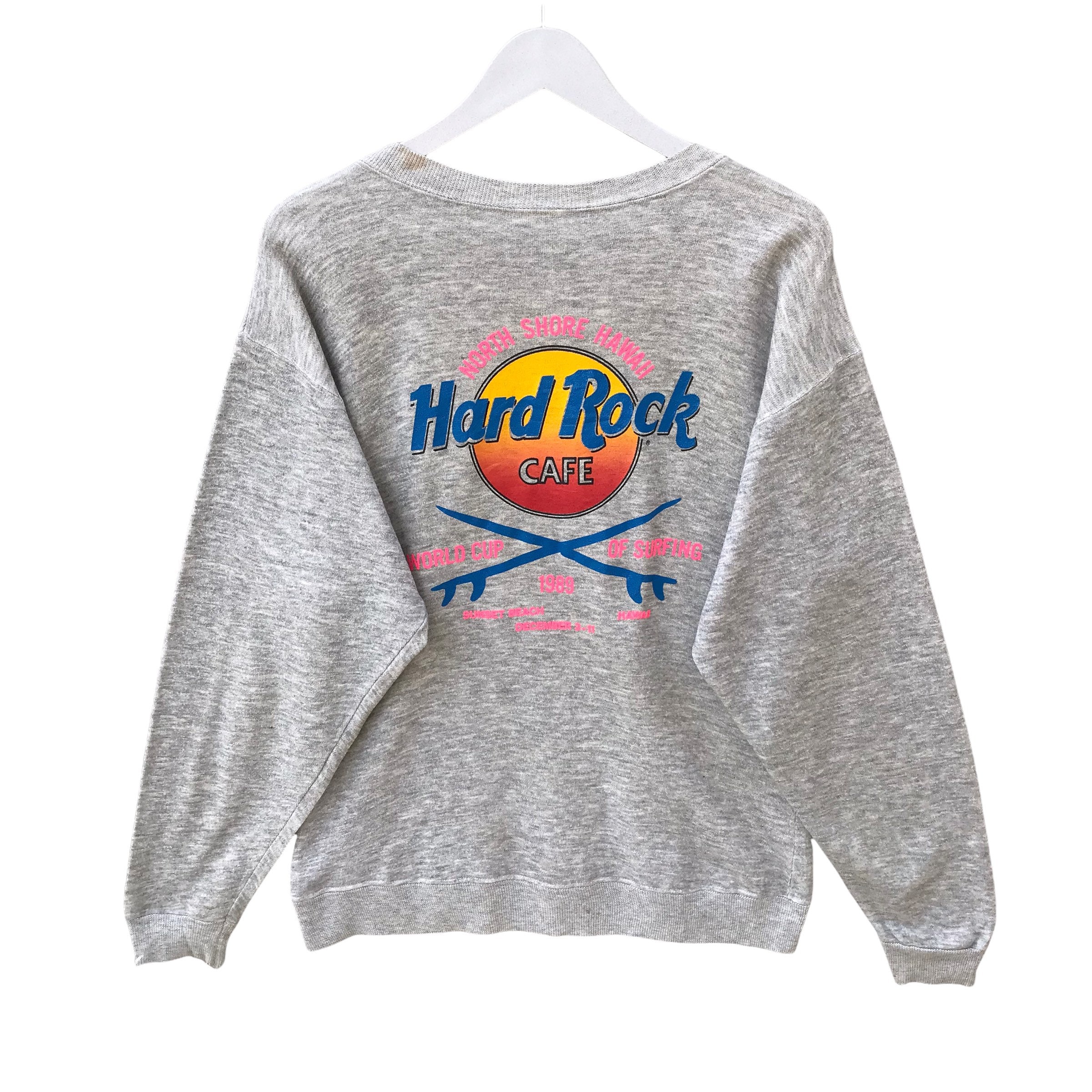 Vintage Hard Rock Cafe World Cup of Surfing Grey Sweatshirt Hard Rock Crewneck Hard Rock Cafe Sweater Pullover Hard Rock Cafe Surfing Jumper Etsy