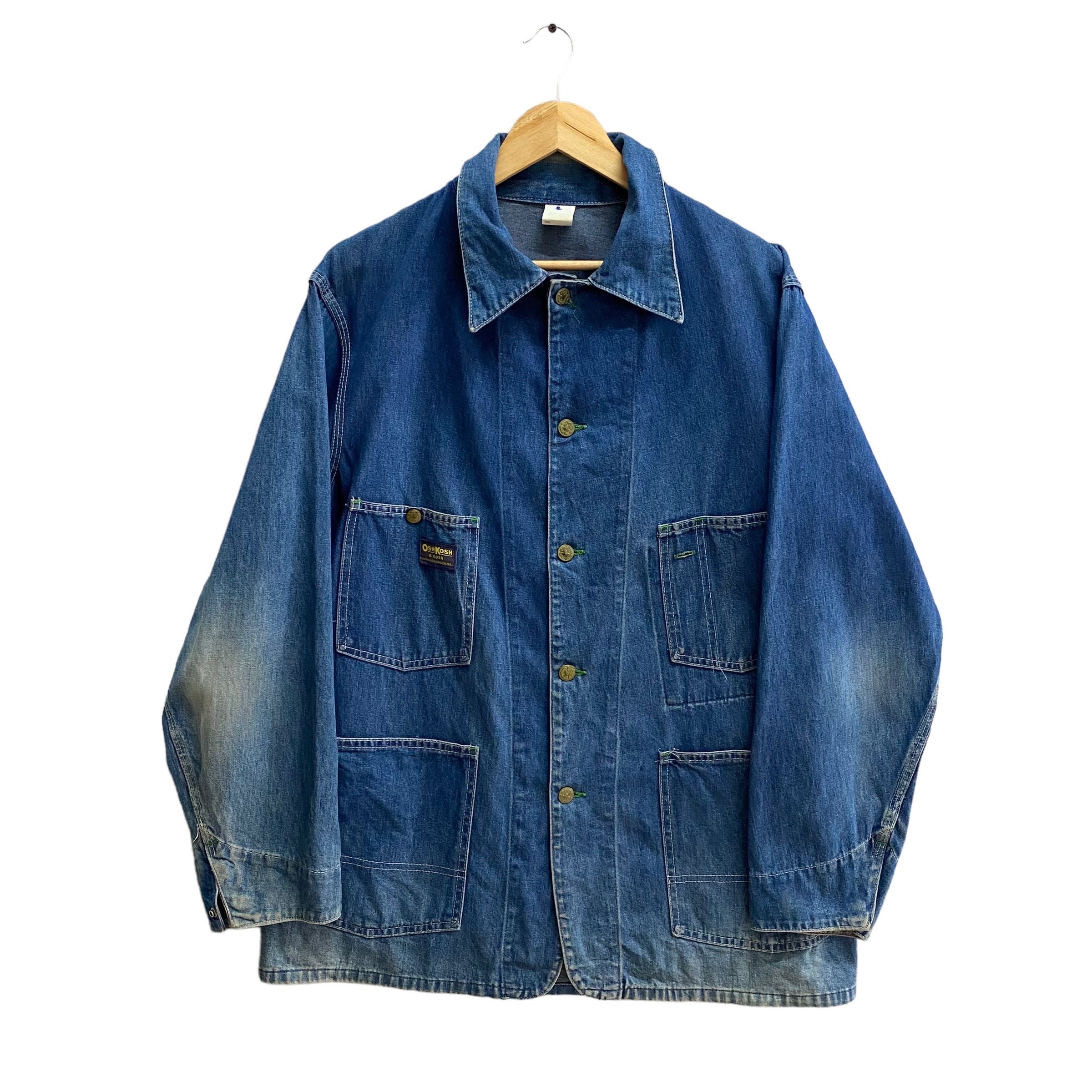 Vintage Oshkosh B'gosh Denim Jeans Jacket Bomber Size Large Vintage Oshkosh B'gosh Denim Jeans Jacket Bomber Size Large