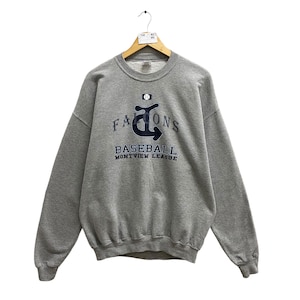 Vintage Falcons Baseball Montview League Grey Sweatshirt Size Xlarge Falcons Crewneck Falcons Baseball Sweater Pullover Print Logo Jumper