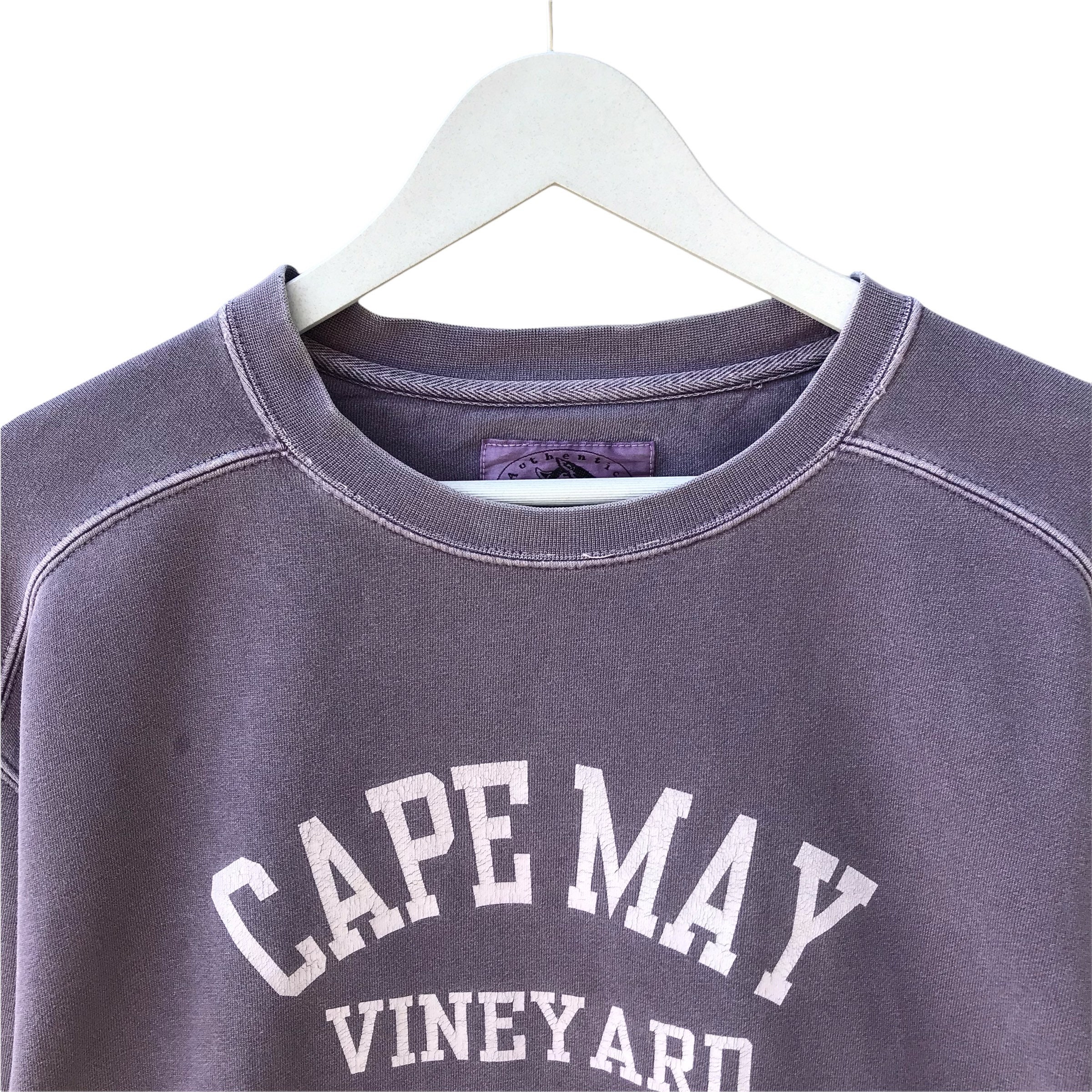 Vintage Capemay Vineyard Spellout Logo Print Sweatshirt - Etsy