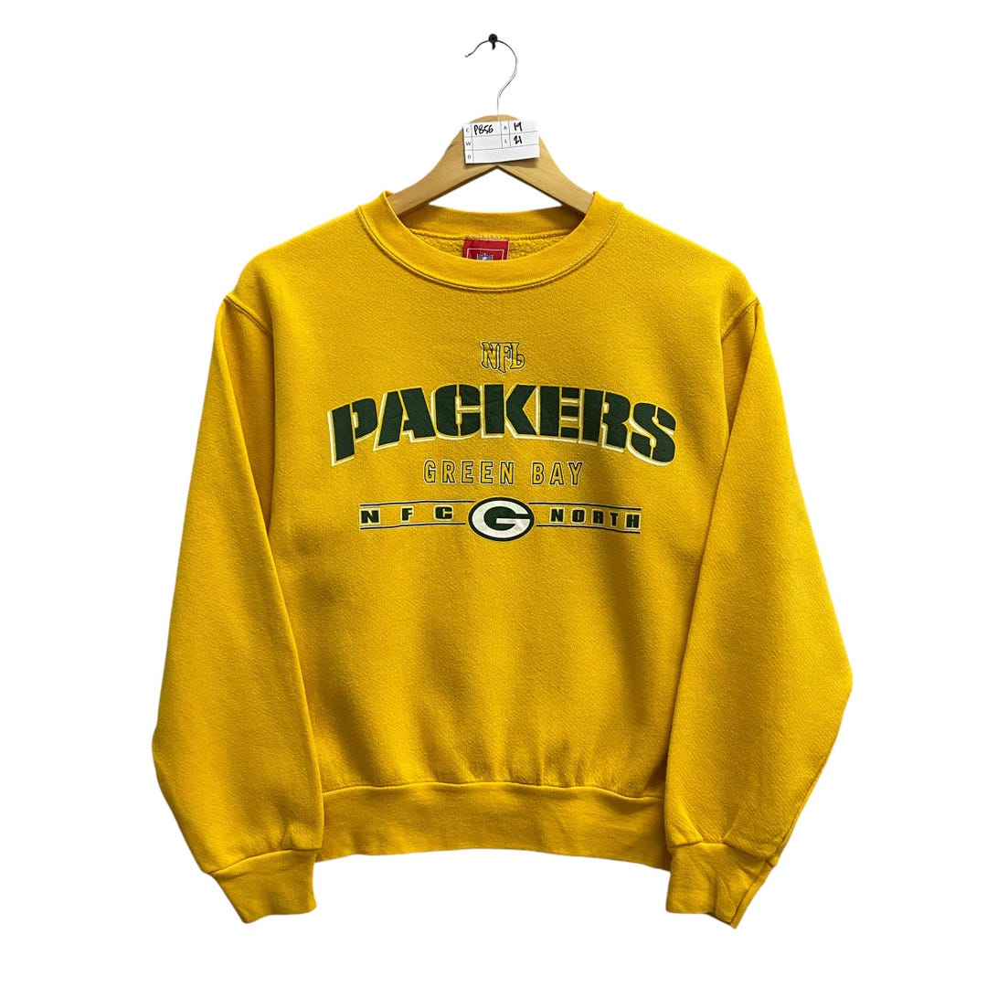 Vintage 00s Green Bay Packers Yellow Sweatshirt Youth Medium