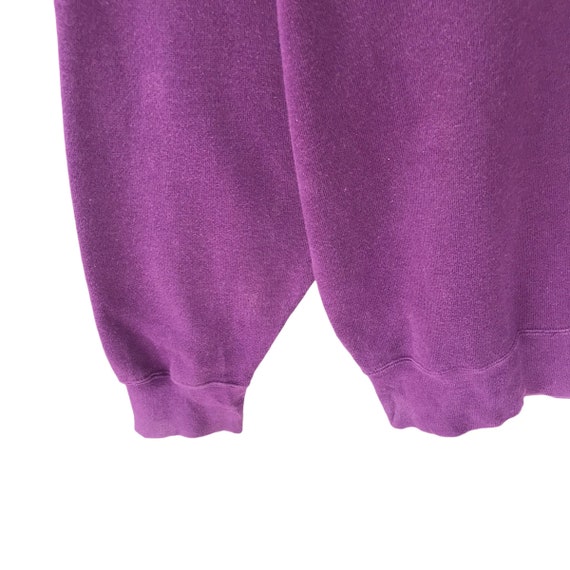 Vintage 90s Elle Homme Paris Purple Sweatshirt Me… - image 3