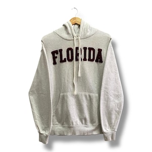 Vintage Y2K Florida Hoodie SMALL - White Spell Out Crewneck