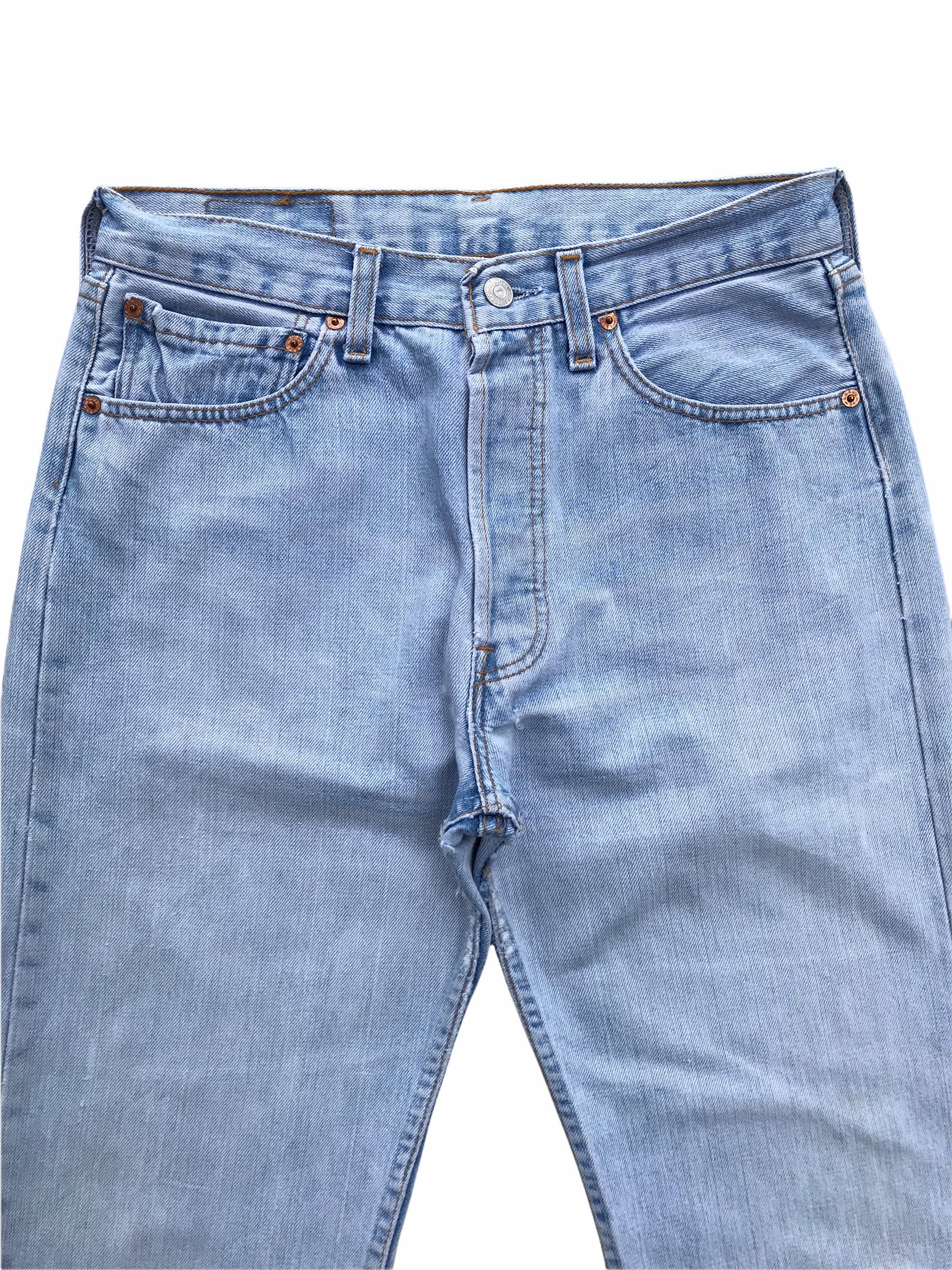 Vintage 90s Levis 501 Light Blue Jeans Size 36 Levis 501 Button 