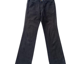 Vintage Y2K japanska märket bojkott utsvängda jeans w30