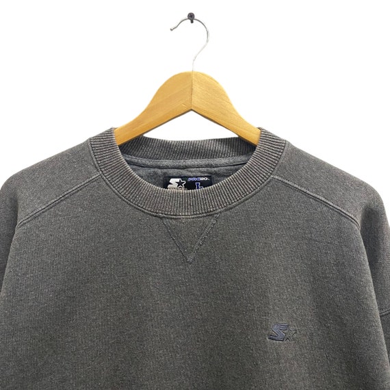 【UNDERBASE】Starter heavy weight sweat shirts Vintage 00s Starter Heavy Weight Grey Faded Sweatshirt Size
