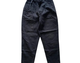 Pantalones anchos de la marca japonesa Tomorrowland de los años 00, vintage, a cuadros, talla pequeña, Tomorrowland, corte ancho, piernas cónicas, cintura elástica holgada, ancho de 28 a 32 pulgadas