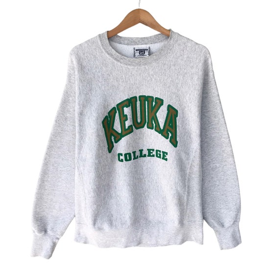 Vintage Keuka College Spellout Logo Print Sweatshirt Crewneck Pullover  Jumper Streetwear White Baggy Reverse Weave Sweatshirt Size Large - Etsy  Sweden