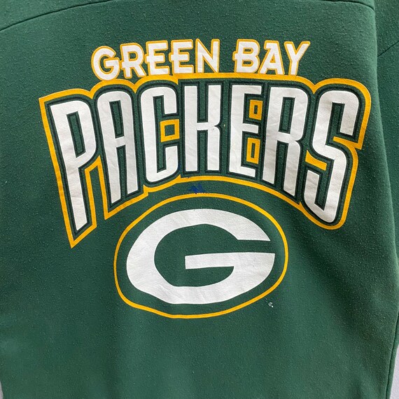 Vintage 90s Green Bay Packers Green Sweatshirt Ki… - image 3