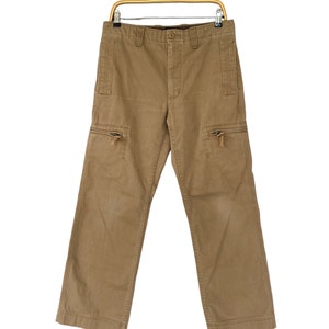 Vintage Gap Brown Trousers Pants Size 32 Gap Zipper Fly Gap Cargo Utility Mutipocket Pants Gap Straight Cut Streetwear Pant