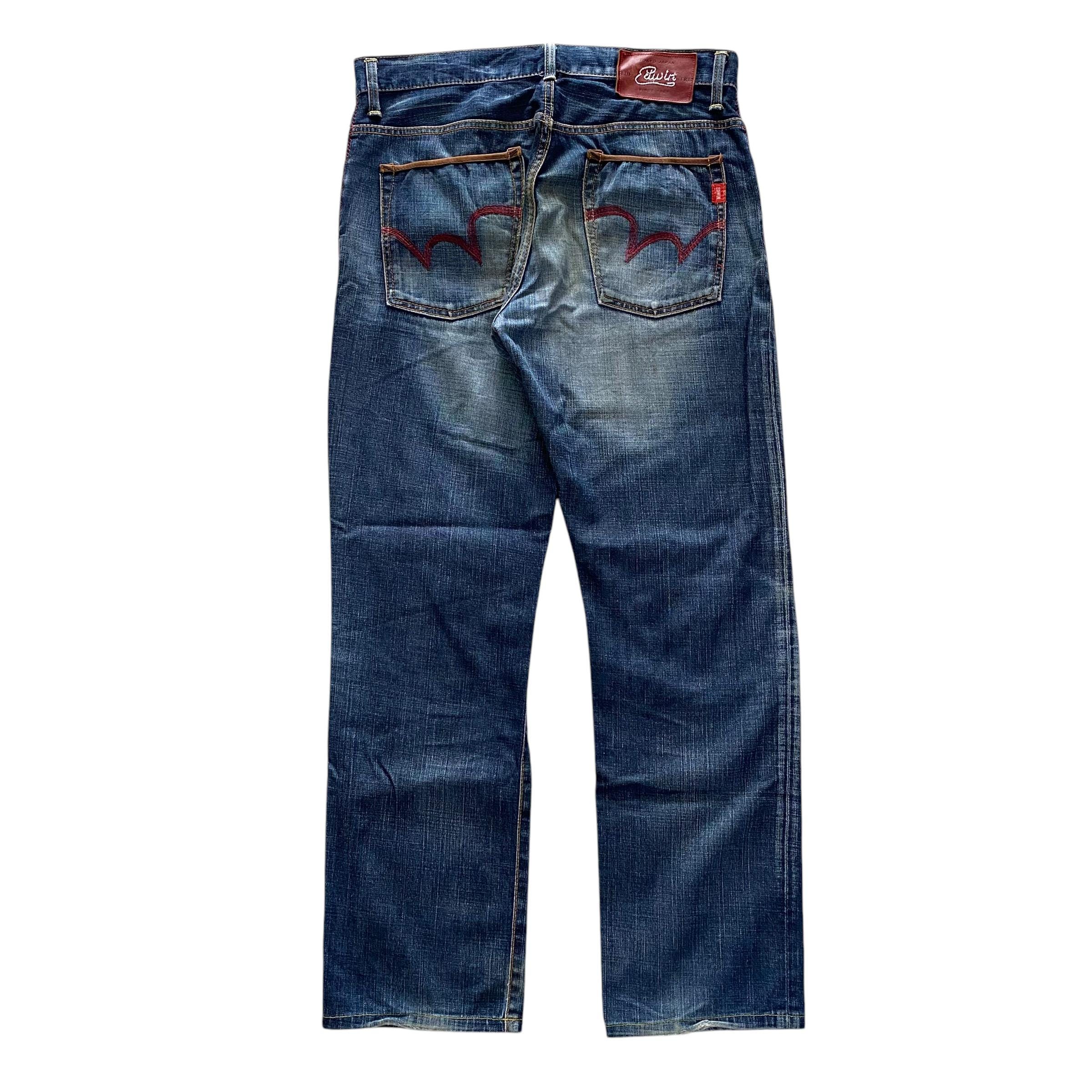 Vintage Y2K Edwin Blue Trip Blue Jeans W34 Edwin Blue Trip Zipper