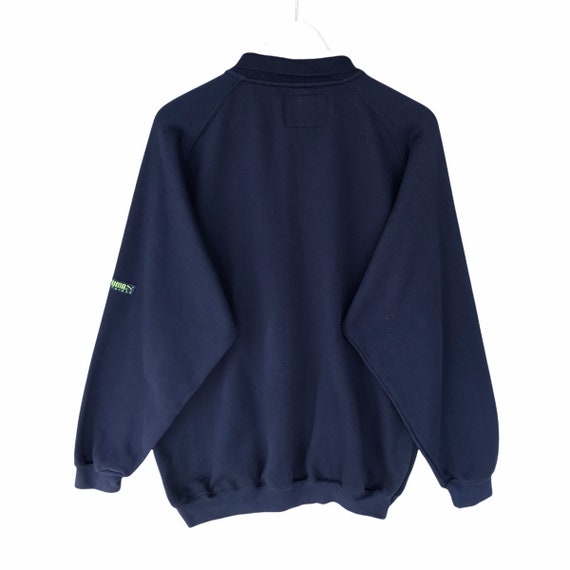 Vintage 90s Puma Sportswear Navy Sweatshirt Size … - image 7