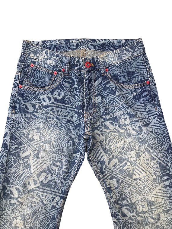 Vintage Japanese Brand Fullprint Blue Jeans Size 29 Japanese