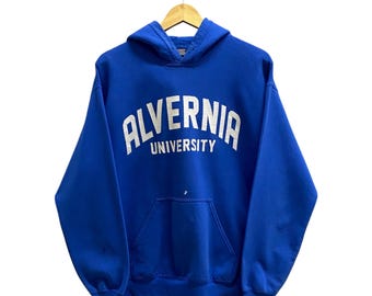 Vintage Alvernia University Sweatshirt, Größe M, Unisex, Rundhalsausschnitt, Retro-Stil, Preppy-Look, College-Pullover, Retro-Look, Größe M
