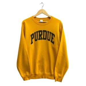 Vintage Y2K Purdue Universität Grau Sweatshirt MEDIUM Purdue Crewneck Purdue Indiana Pullover Pullover Purdue Boilermaker Ncaa Print Logo