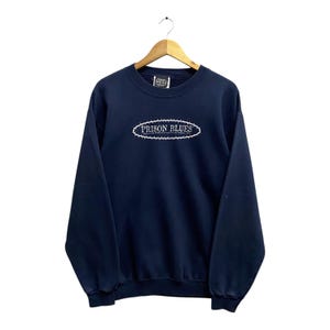 Vintage Y2K Prison Blues Black Sweatshirt SMALL Prison Blues Crewneck Prison Blues Sweater Pullover Spell Out Print Logo Prison Blues Jumper