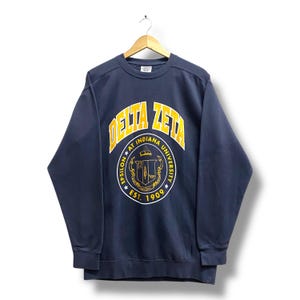 Vintage Y2K Indiana University Grey Sweatshirt Baggy MEDIUM Indiana Crewneck Indiana University Sweater Pullover Print  Logo Indiana Jumper