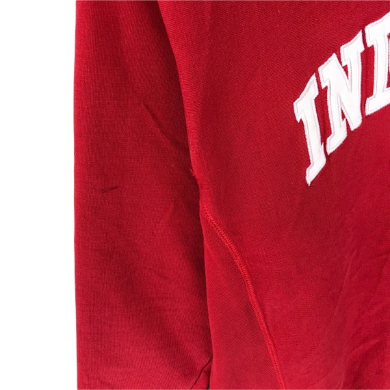 Vintage 90s Indiana University Red Sweatshirt Sma… - image 4