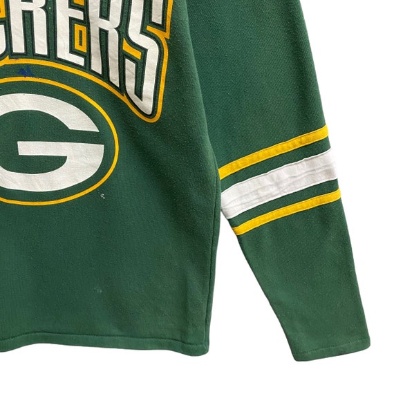 Vintage 90s Green Bay Packers Green Sweatshirt Ki… - image 4