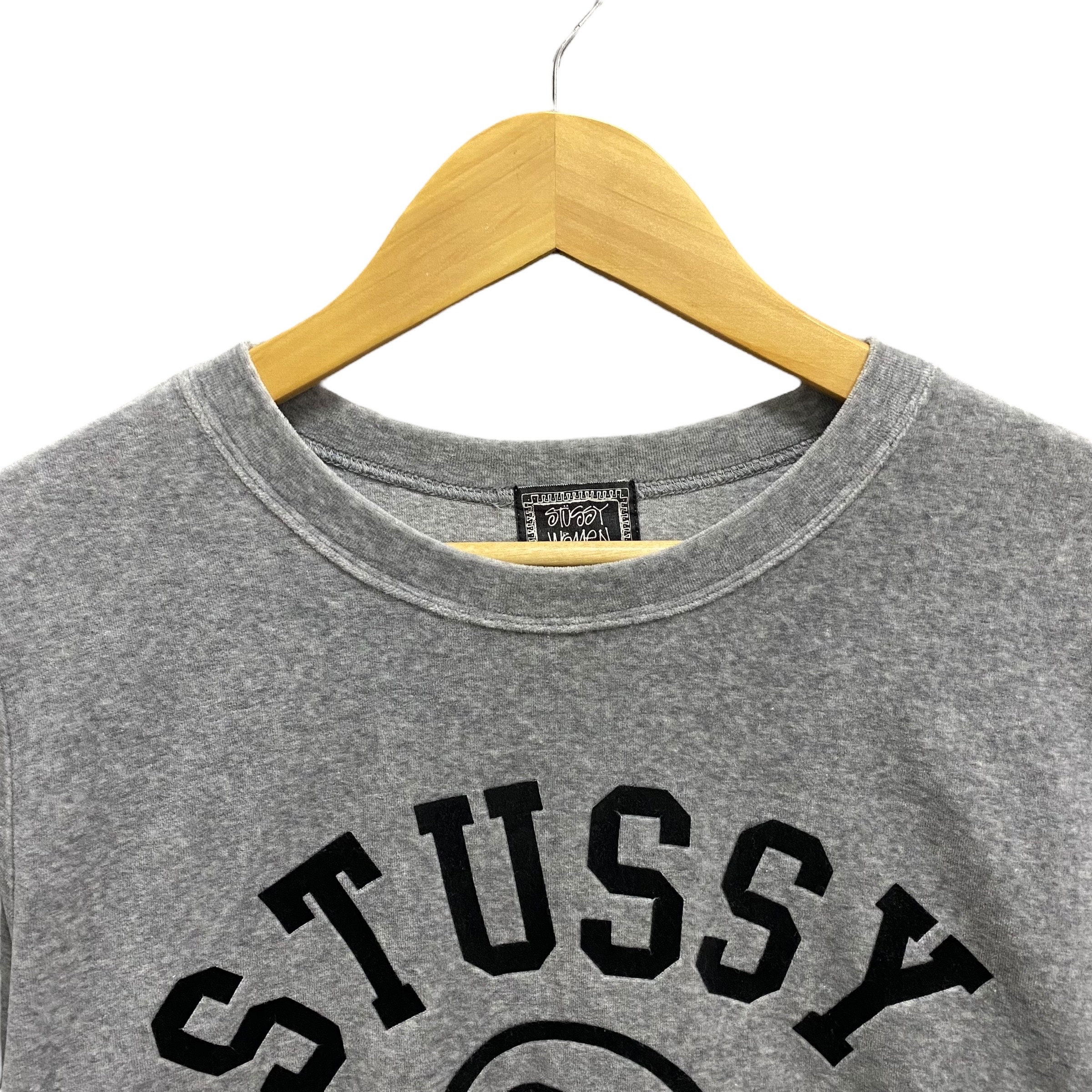 Vintage 00s Stussy Country Grey Sweatshirt Women Small Vintage 00s Stussy Country Grey Sweatshirt Women Small