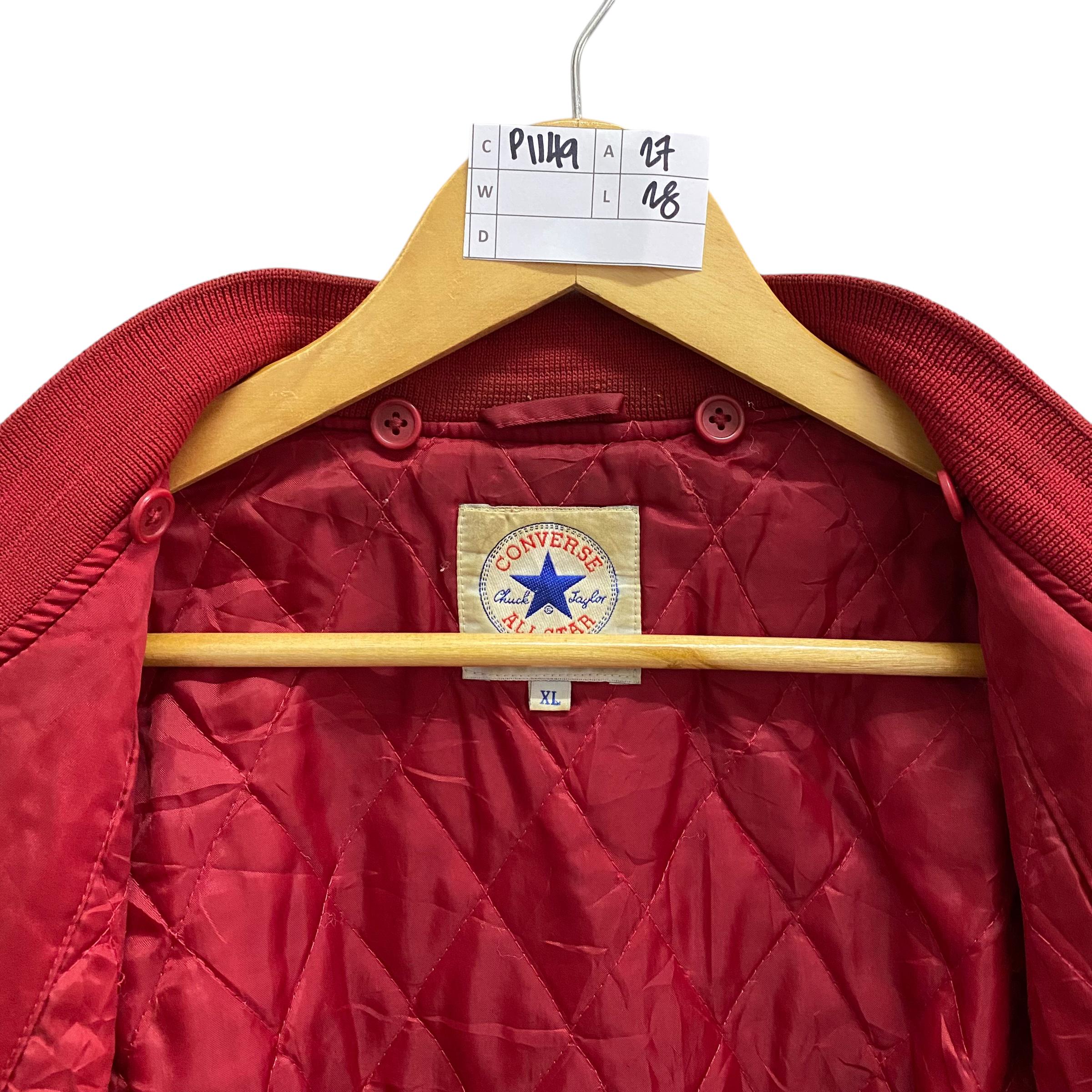 ジャケット・アウター CONVERSE CHUCK TAYLOR CLOTHING JACKET Vintage Converse All Star Chuck Taylor Red Varsity Jacket