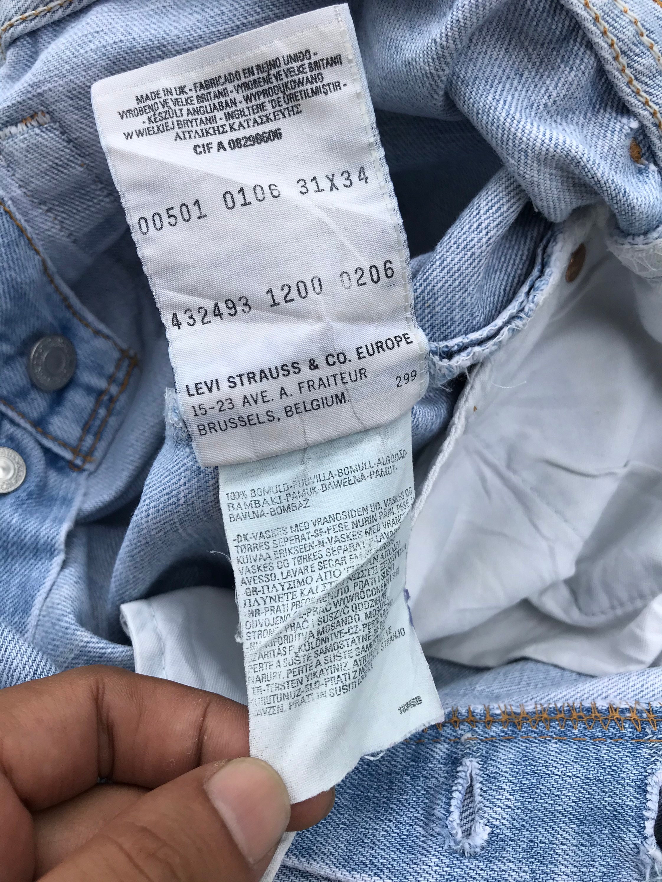 Vintage 90s Levis 501 Light Blue Jeans Size 36 Levis 501 Button 