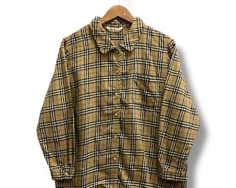 Burberry Pink Plaid Collared Short Sleeve Shirt | Y2K Preppy