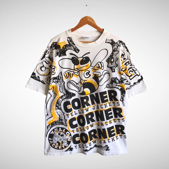 Vintage Corner Yellow Jackets Fullprint Camiseta High School