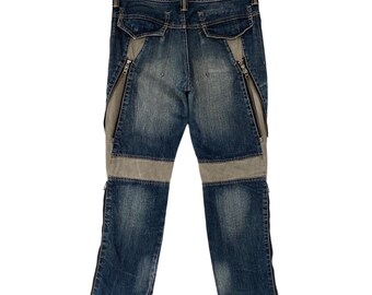 【DISCERNMENT】Buyer Parachute Black Blue Pocket Denim DISCERNMENT】Buyer Parachute Black Blue Pocket Denim
