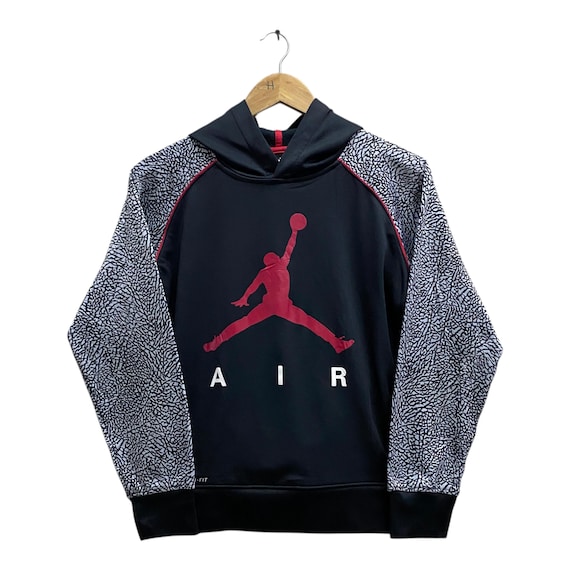 Vintage Nike Air Jordan Fly Kids Black Hoodie LARGE Nike Swoosh