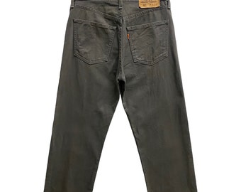 Vintage Levi’s 607 Orange Tab Jeans Distressed Denim Made In USA Size 31