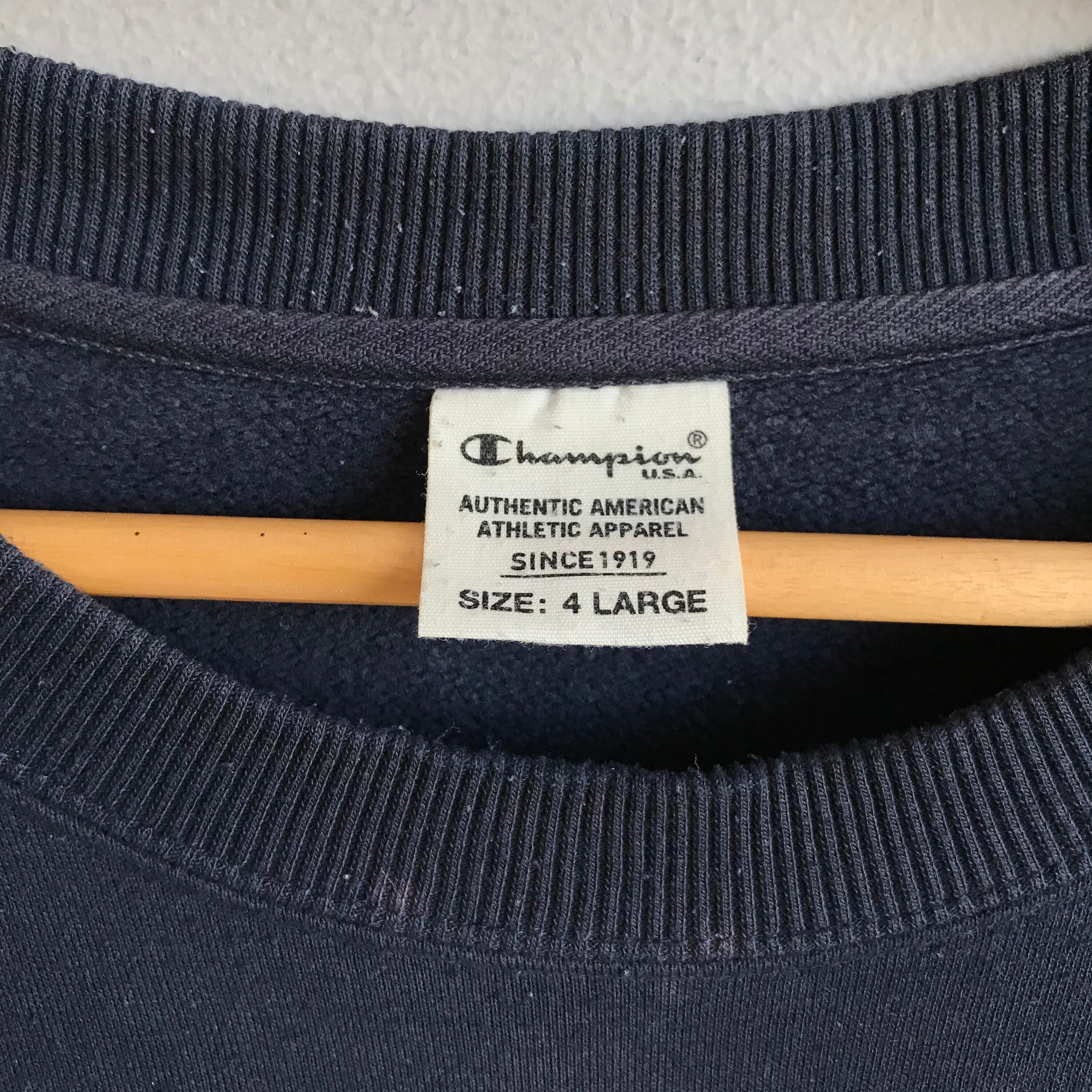 Vintage Champion Small Script Logo Embroidered Sweatshirt - Etsy