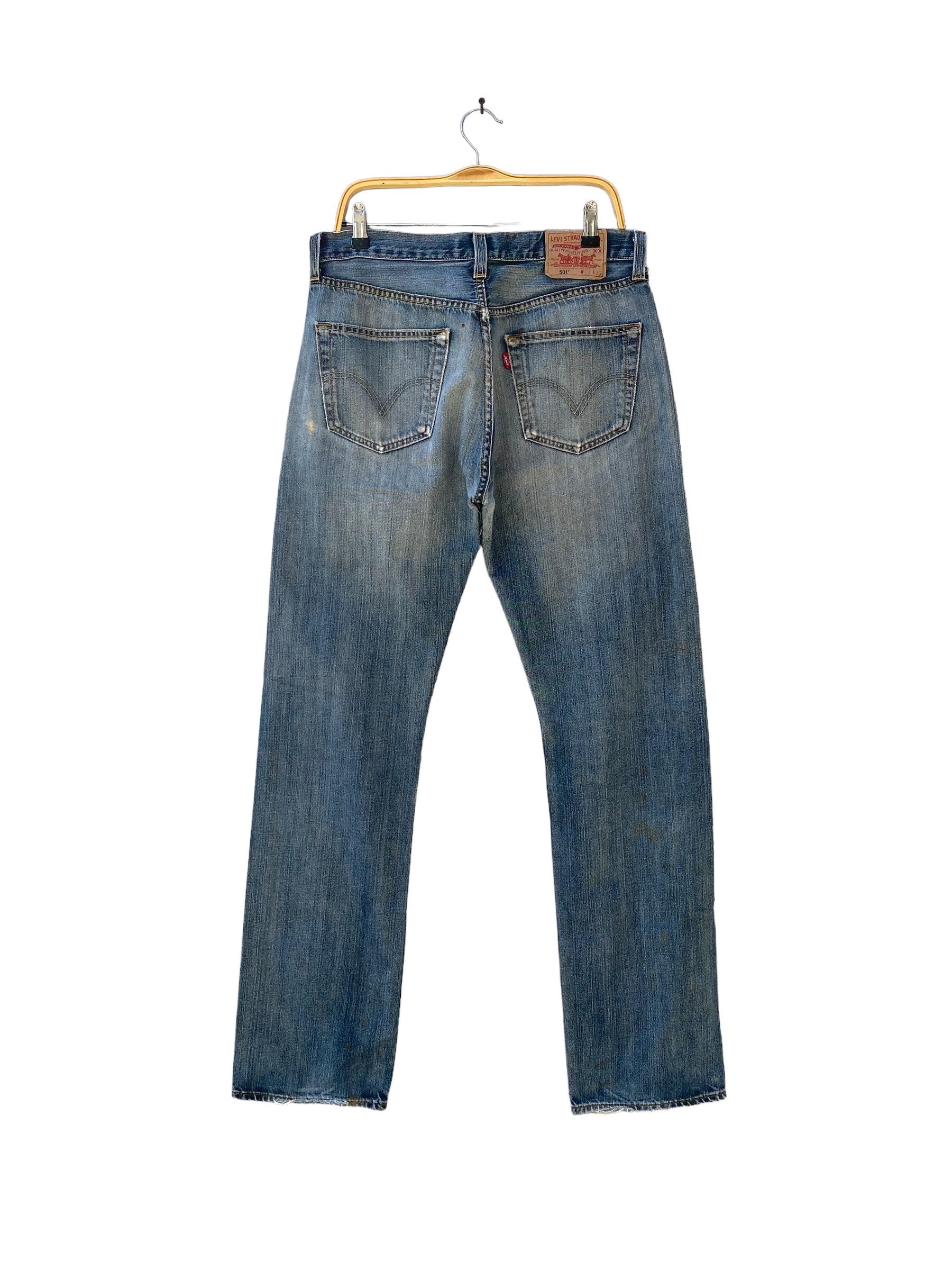 Vintage 90s Levis 501 Light Blue Jeans Size 32 Levis 501