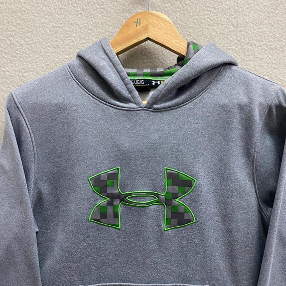 Felpa con cappuccio vintage Y2K Under Armour grigia per bambini