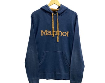 Vintage Murmeltier Unisex Blau Hoodie Medium Murmeltier Crewneck Murmeltier Pullover Pullover Spell Out Print Logo Murmeltier Outdoor Pullover