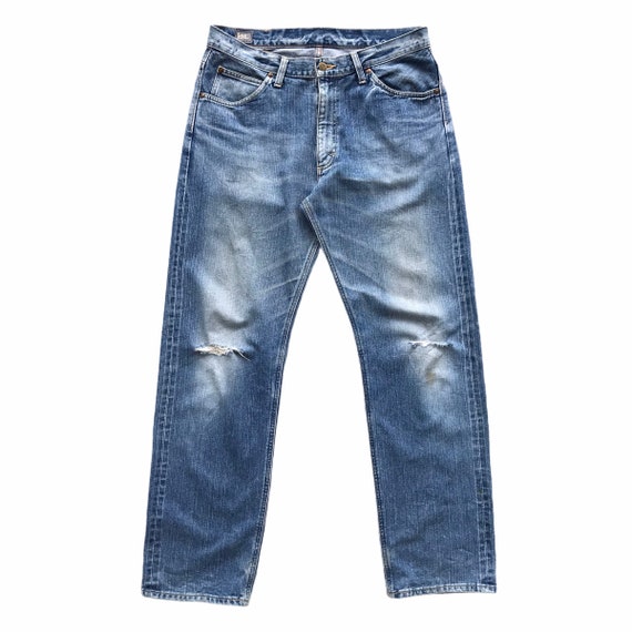Vintage 90s Lee Non Selvedge Denim Distressed Jeans Light Wash - Etsy
