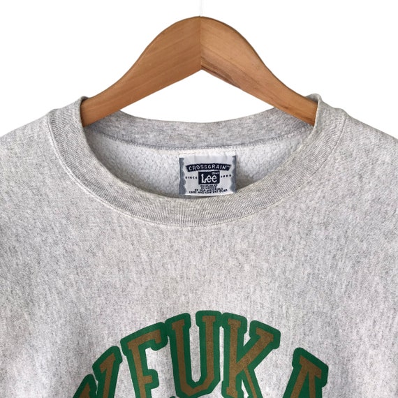 Spellout Jumper Print Vintage Logo Weave White Keuka Pullover Sweatshirt College Sweden Reverse Etsy Large Baggy Crewneck - Streetwear Sweatshirt Size