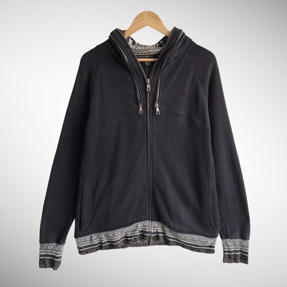 Vintage Ppfm Zipper Black Hoodie Abstract Ppfm Vin