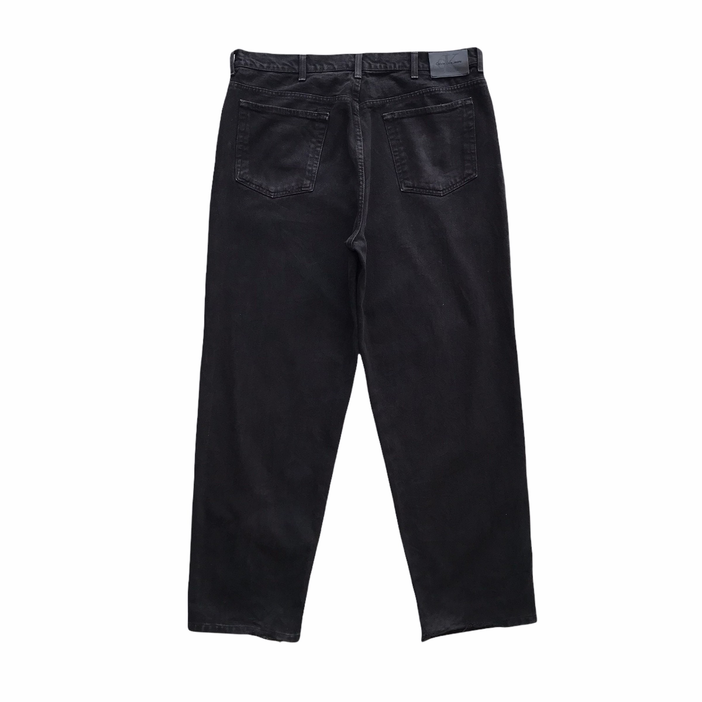 Vintage 90s Calvin Klein Relaxed Fit Tapered Leg Black Jeans