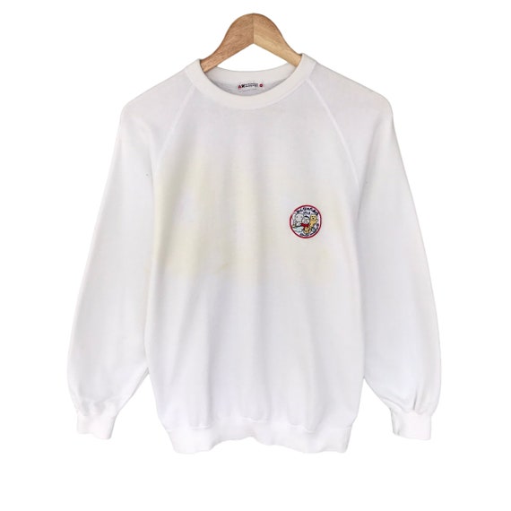 Vintage Van Jac Sportwear White Sweatshirt Size M… - image 5