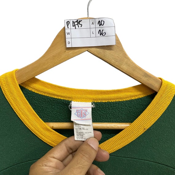 Vintage 90s Green Bay Packers Green Sweatshirt Ki… - image 9