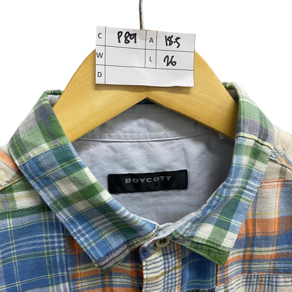 Vintage Boycottt Boro Patchwork Checkered Multico… - image 9