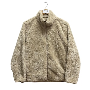 Vintage Japanese Brand Uniqlo Zipper Fleece Sweater Women XLarge Uniqlo Warmer Jacket Uniqlo Outdoor Polartec Uniqlo Cream Fleece Jacket