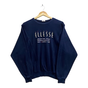 Vintage Ellesse Perugia Navy Women Sweatshirt LARGE Ellesse Sports Crewneck Ellesse Sweater Pullover Print Logo Streetwear Ellesse Jumper